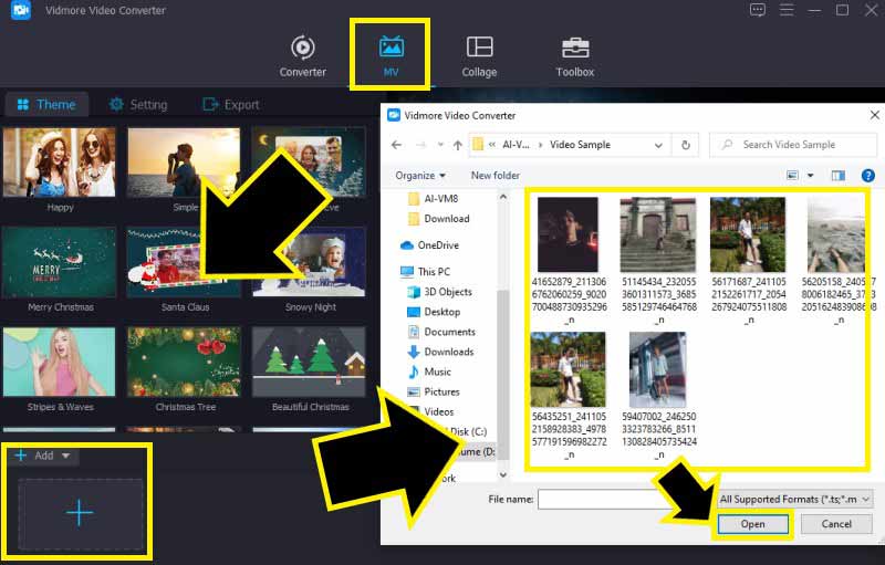 写真と動画を追加