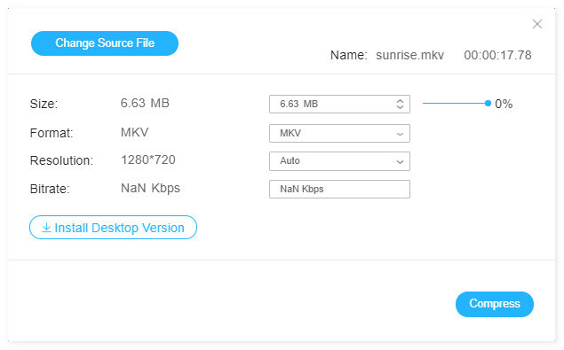 オンラインで mkv を圧縮
