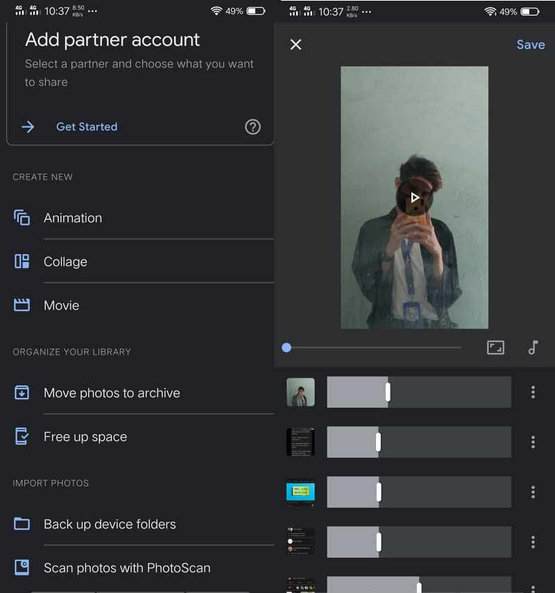 AndroidでGoogleフォトのムービーを作成