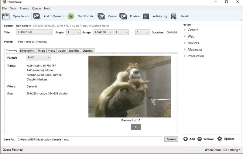 mkv コンプレッサー handbrake 圧縮