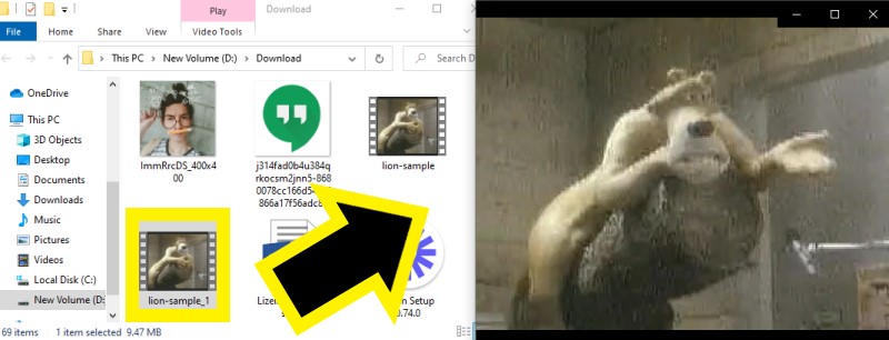 圧縮済み mkv を再生