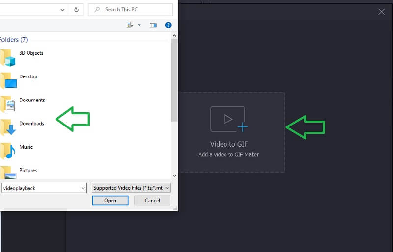Vidmore VC 動画ファイルをアップロード