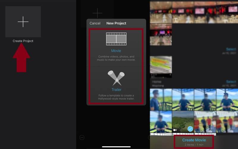 iMovie 動画のアップロード