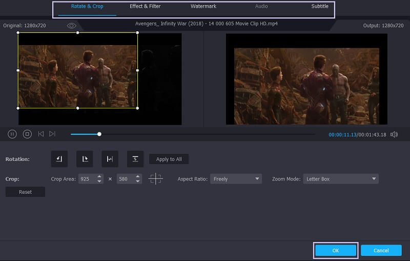 Vidmore VC 動画をカスタマイズ