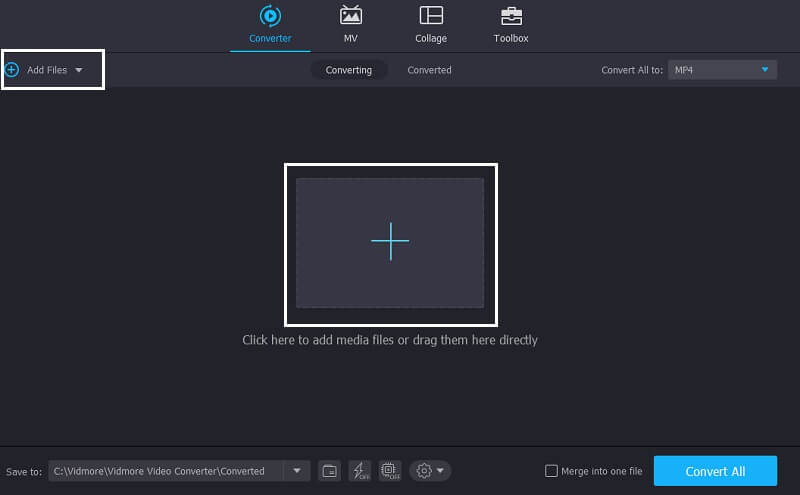 Vidmore VC フリップ動画形式を変更 動画を追加