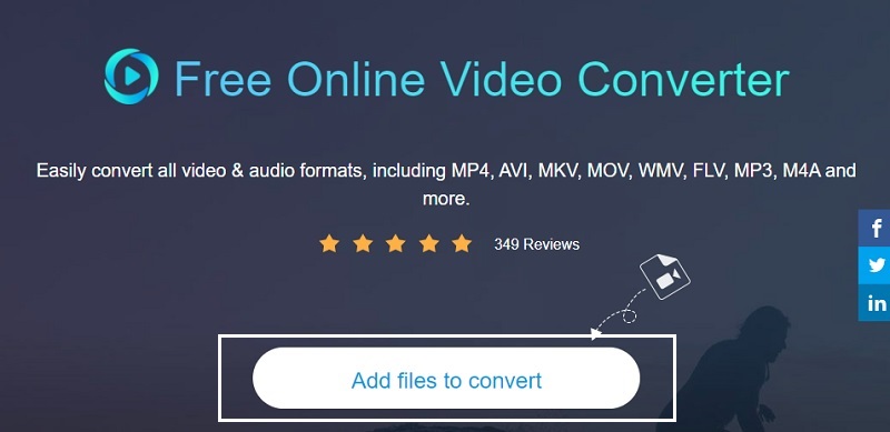 Vidmore Vc で動画形式を変更・反転する：動画ファイルを追加