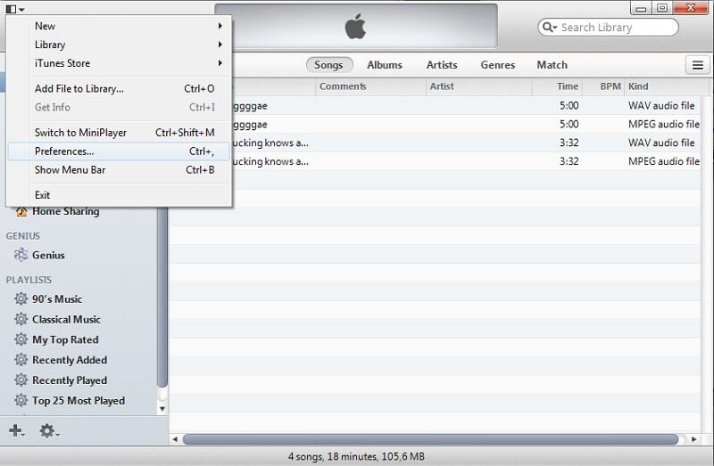 iTunesでの変換方法