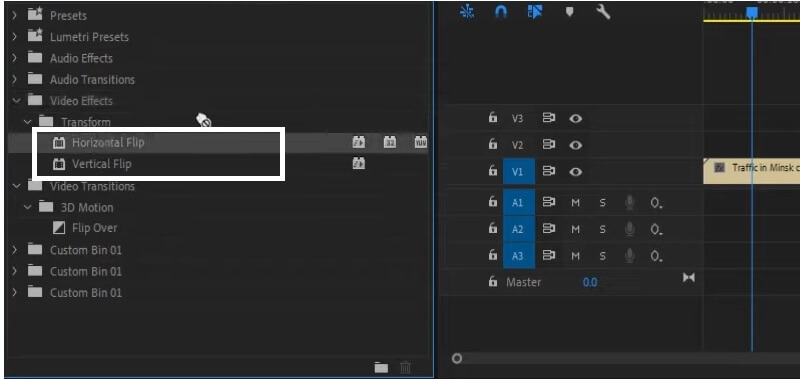Premiere で動画を簡単に反転
