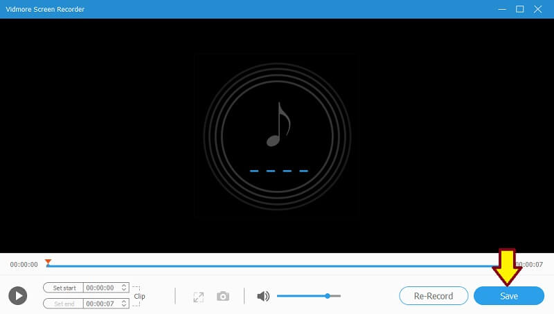 Vidmore Sr 録音を保存