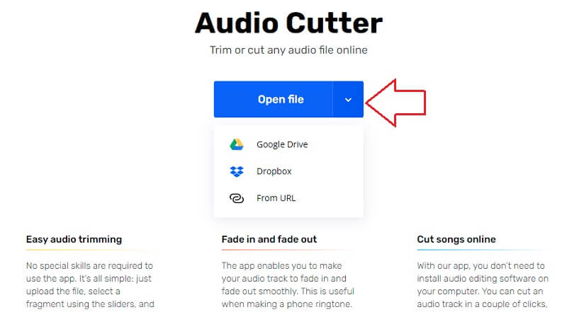 Audio Cutter 音楽の追加