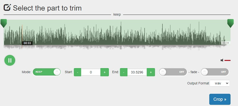 Audio Trimmer WAVファイルをカット
