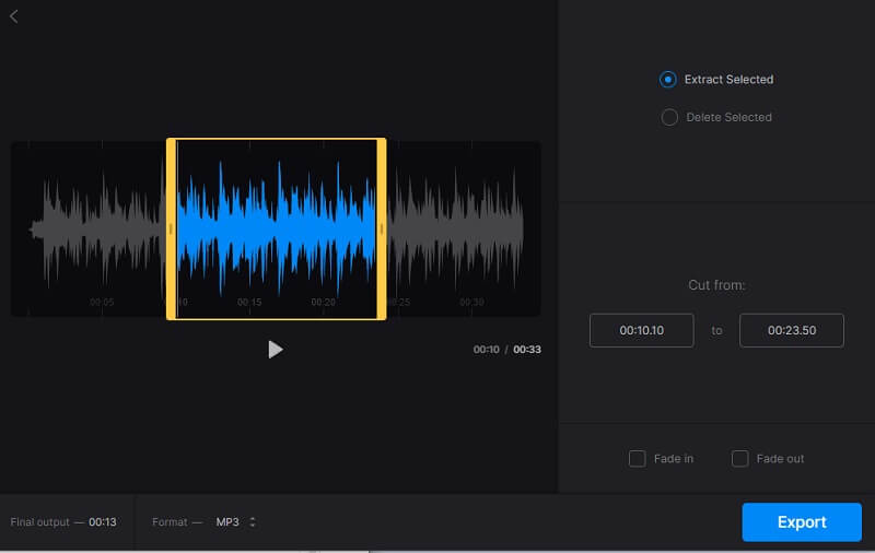 Clideo WAVファイルを分割