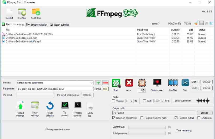 FFmpeg インターフェース