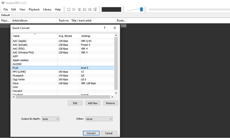 Foobar 変換
