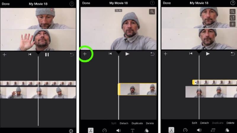 iMovie インターフェース