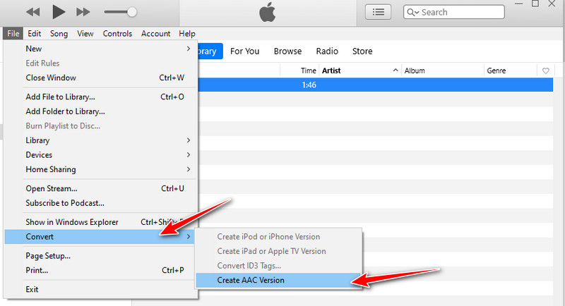 iTunes M4RをAACに変換