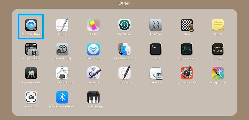 QuickTime Playerを起動