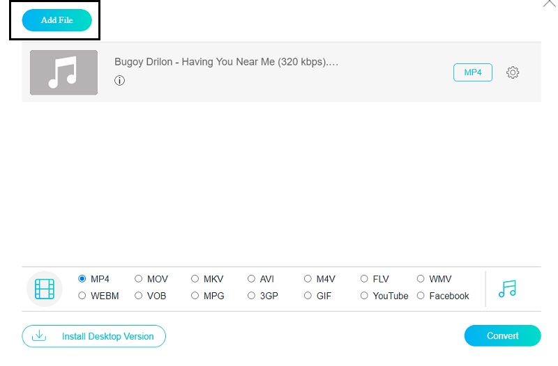 Online Vidmore ファイル追加