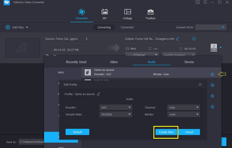 Vidmore 品質の調整