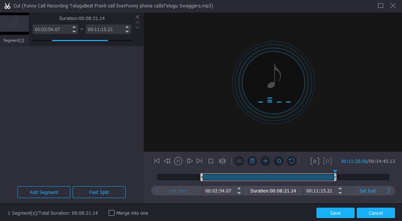 VidmoreでMP2ファイルをカット