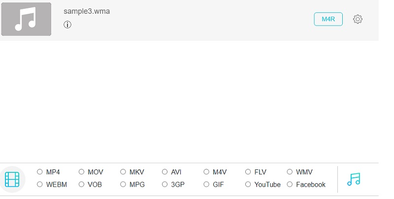 Vidmore Free オーディオをアップロード