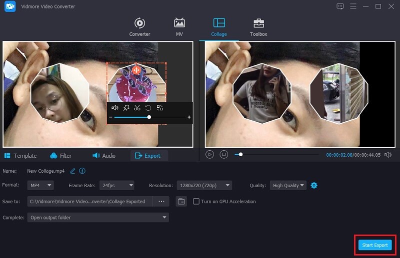 Vidmore 分割動画を保存