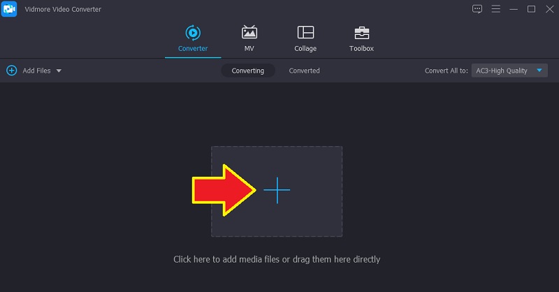 Vidmore AACファイルをアップロード
