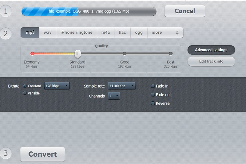 OGGを圧縮 Audio Converter