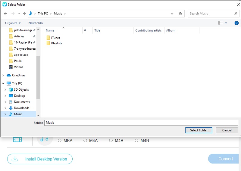 オンラインで APE を AAC に変換 Vidmore