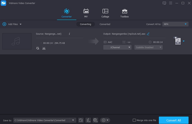APE を AAC に変換 Vidmore