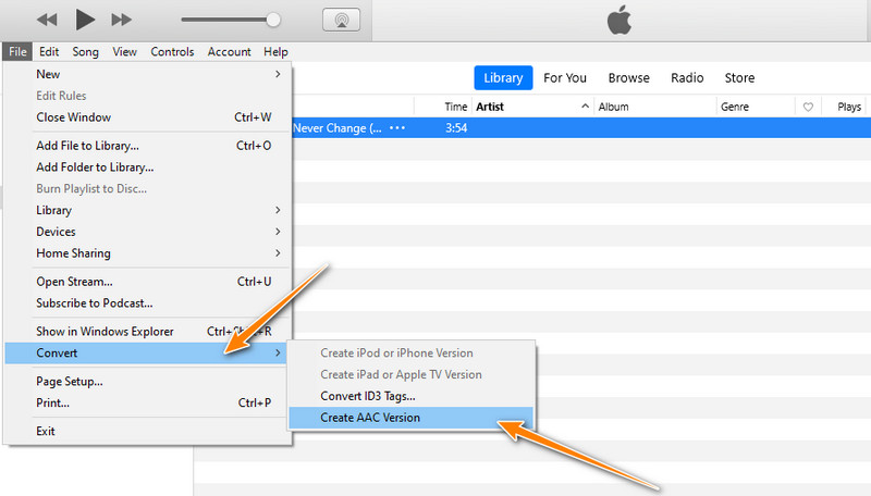 iTunes AACに変換