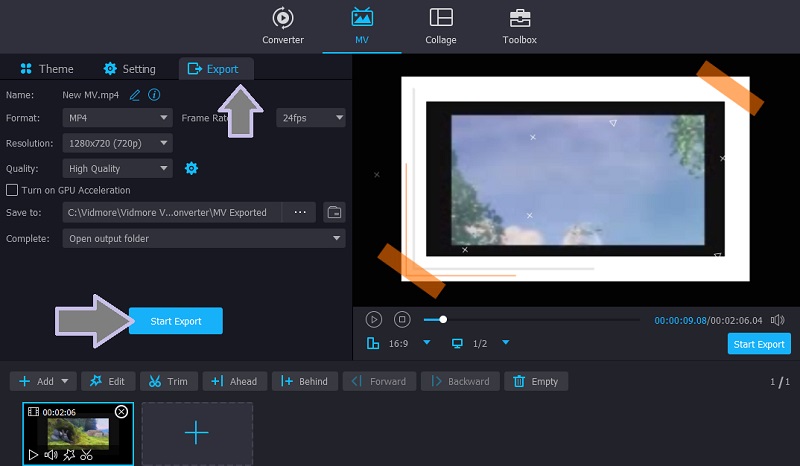 Vidmore 動画ファイル書き出し
