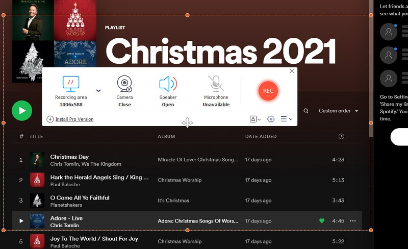 Vidmore Free Screen Recorder Online インターフェース
