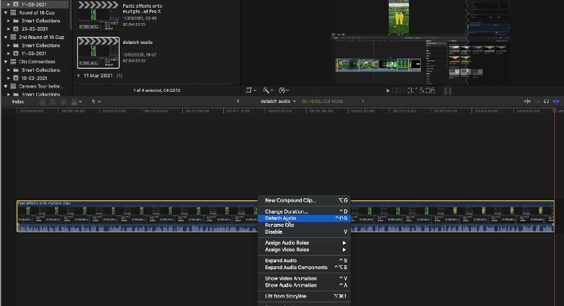 Final Cut Pro 音声分離