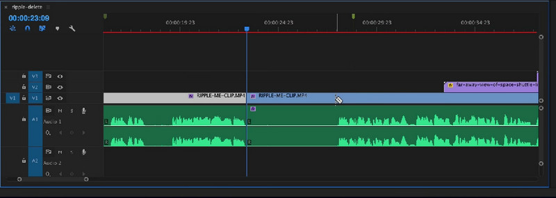 Premiere Pro リップル削除