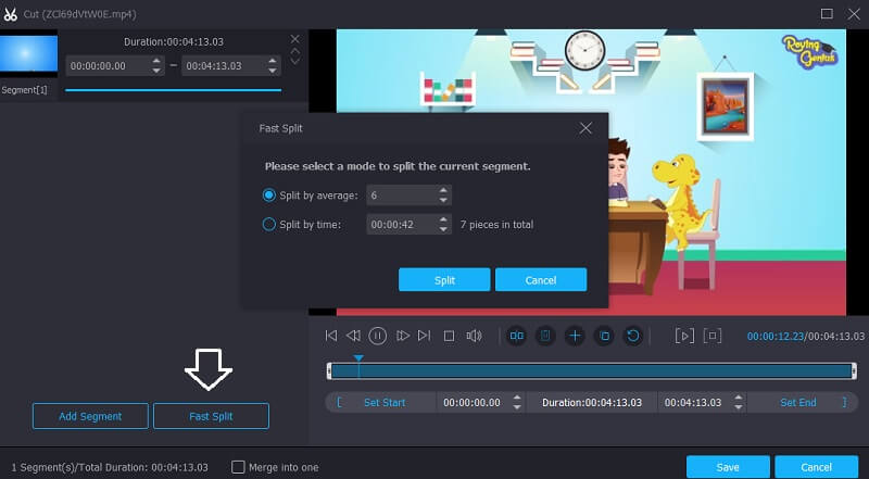 動画をパートに分割　Vidmore