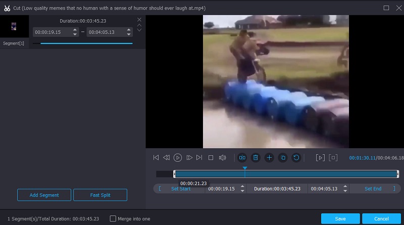 Vidmore で動画クリップをトリミング