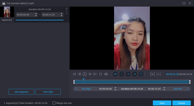 Vidmoreで動画ファイルをトリミング