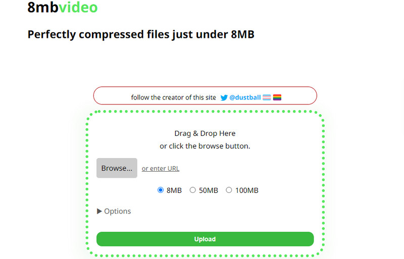 8MB Compressor のインターフェース