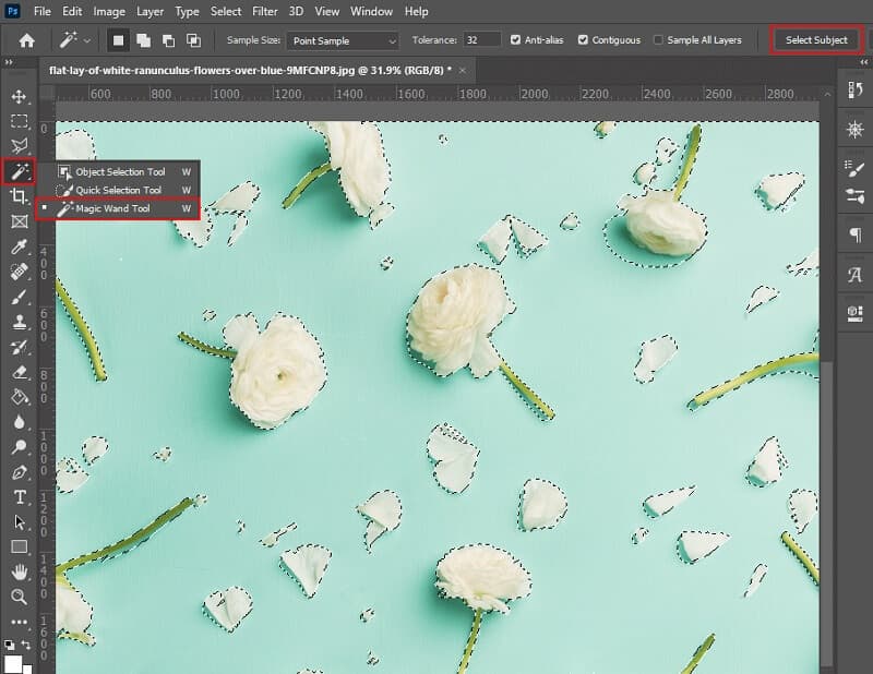 Photoshop の塗りつぶしカラー