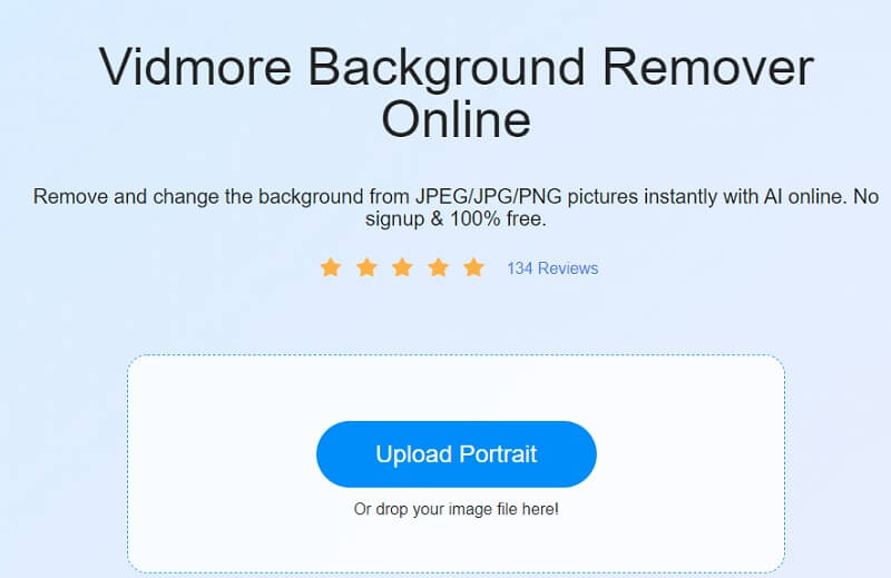 Vidmore Background Remover を起動