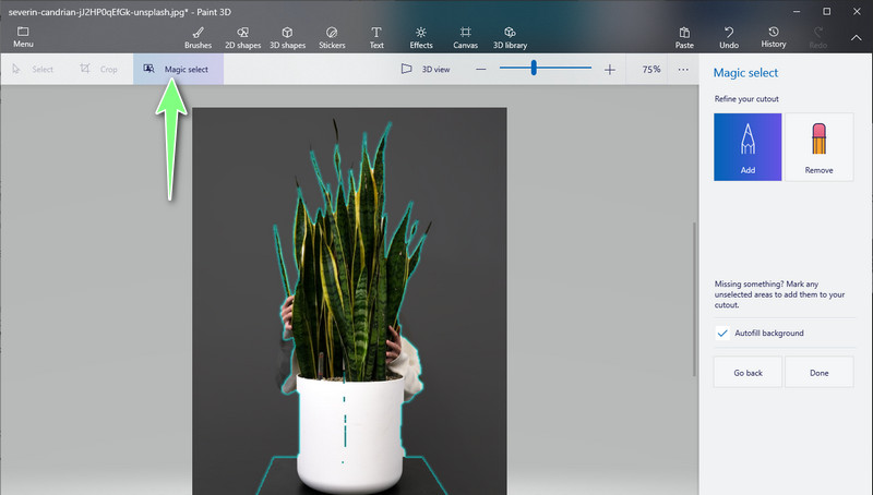 マジック選択ツール
