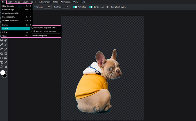 PIXLR 出力の保存