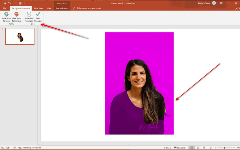 PowerPoint 背景の削除