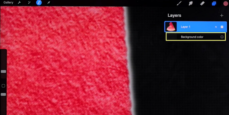 Procreate 背景の表示をオフにする