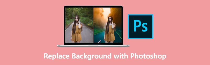 Photoshopで背景を置き換え