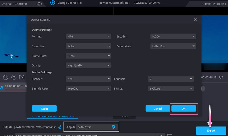 書き出し動画をエクスポート
