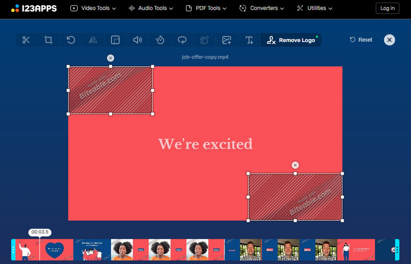 動画ロゴ削除インターフェース