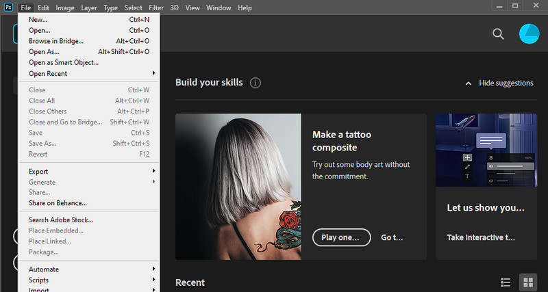 新しい写真を開く