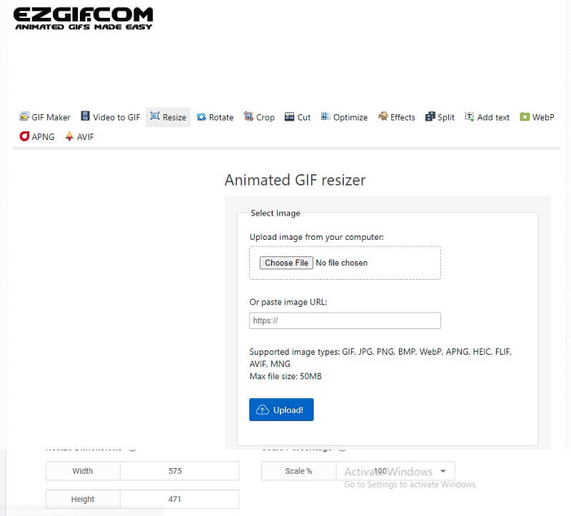 GIFをEzgifで拡大
